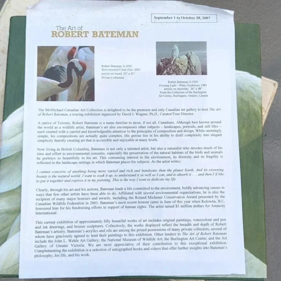Signed Robert Bateman  Book - Picture 4 of 11